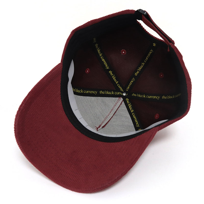 Coin Corduroy Snapback Hat (Crimson Red)